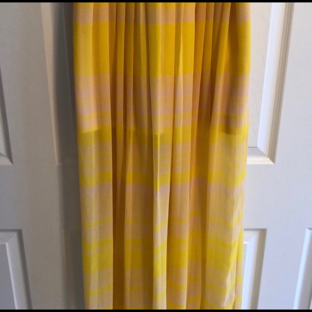 French Connection Yellow Long Belted Tank Maxi